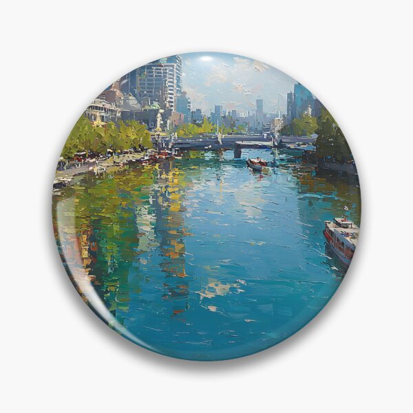 Item preview, Melbourne Skyline with River Boats designed and sold by daila70.