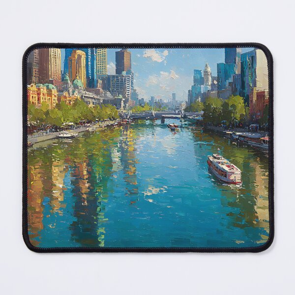 Item preview, Melbourne Skyline with River Boats designed and sold by daila70.