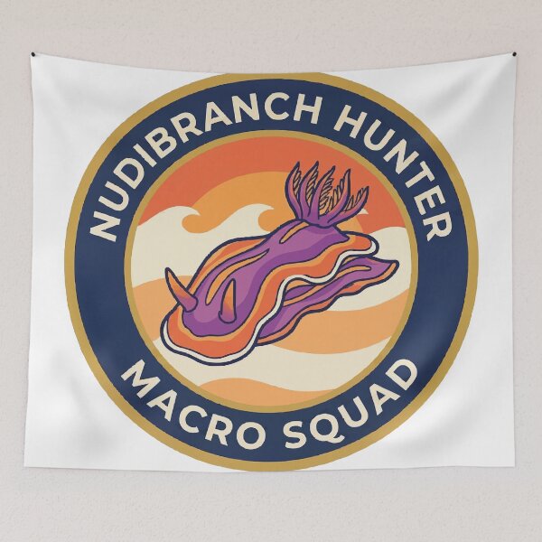 Item preview, Nudibranch Hunter - Macro Photography Scuba Diving Badge designed and sold by Petzzz.