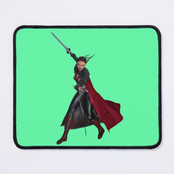 Item preview, Dark Fantasy Female Warrior with Sword – Powerful Gothic Assassin in Red Cape (3D Render) designed and sold by Fashion Empire.