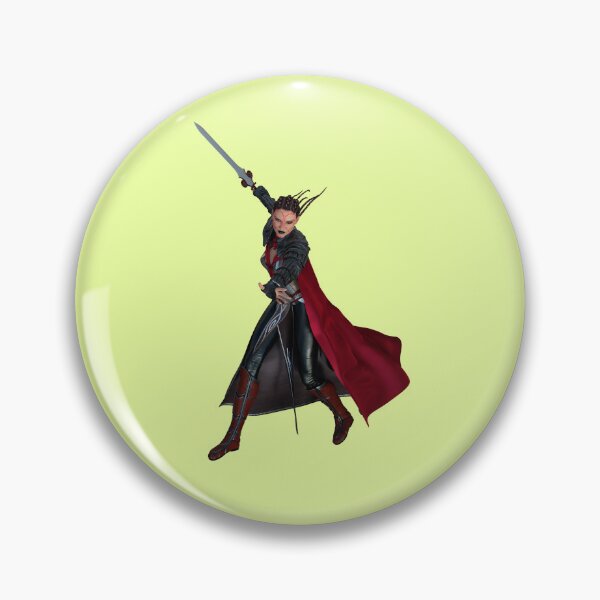 Item preview, Dark Fantasy Female Warrior with Sword – Powerful Gothic Assassin in Red Cape (3D Render) designed and sold by Fashion Empire.