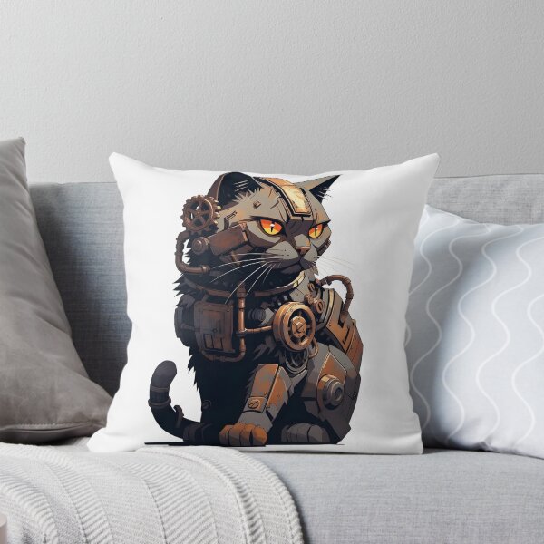 Item preview, Stylized Steampunk Armored Cat Illustration designed and sold by Rostislav Bouda.