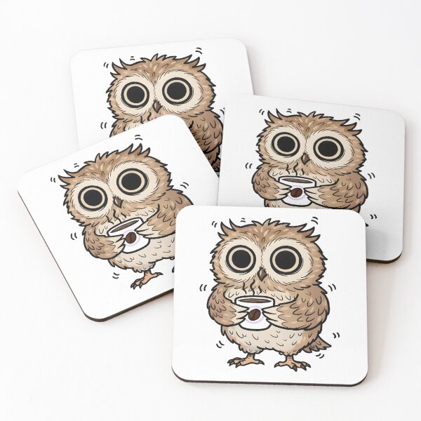 Item preview, Cute Coffee Owl Illustration – Cozy Morning Owl Art designed and sold by Senkov.