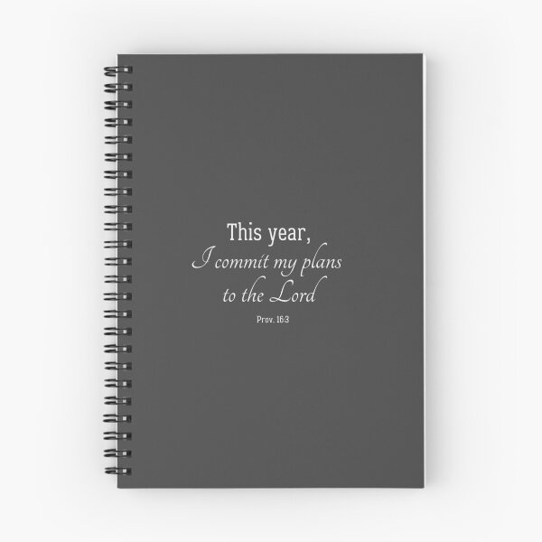 Item preview, This Year I Commit My Plans to the Lord Proverbs 16 3 Christian Faith Inspirational Typography Design designed and sold by Gahyl7.
