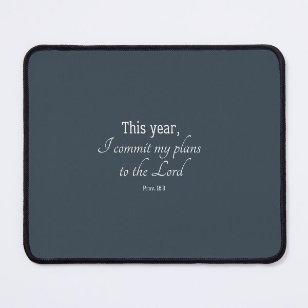 Item preview, This Year I Commit My Plans to the Lord Proverbs 16 3 Christian Faith Inspirational Typography Design designed and sold by Gahyl7.