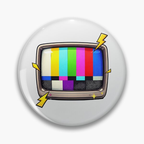 Item preview, Retro TV Test Screen – 90s SMPTE Color Bars Pop Art, nostalgia style designed and sold by digitalbitcraft.