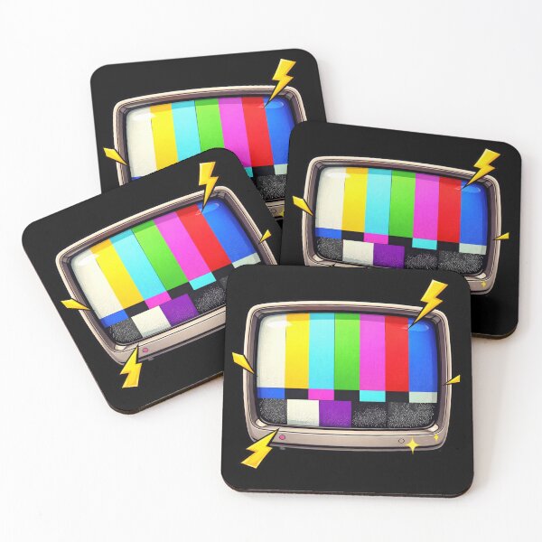 Item preview, Retro TV Test Screen – 90s SMPTE Color Bars Pop Art, nostalgia style designed and sold by digitalbitcraft.