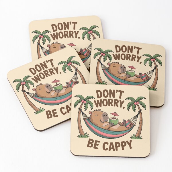 Item preview, Funny Tropical Capybara - Don't Worry Be Cappy designed and sold by legendaryskins.