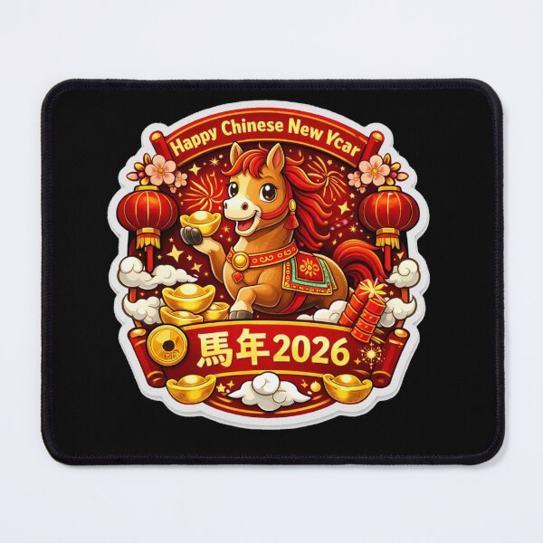 Item preview, Happy Chinese New Year 2026 The Majestic Year of the Horses year of the fire horse designed and sold by zuzzelek44.