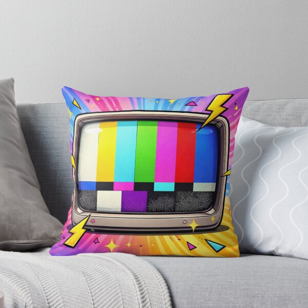 Item preview, Colorful Retro TV Test Screen – 90s SMPTE Color Bars Pop Art, nostalgia for childhood designed and sold by digitalbitcraft.
