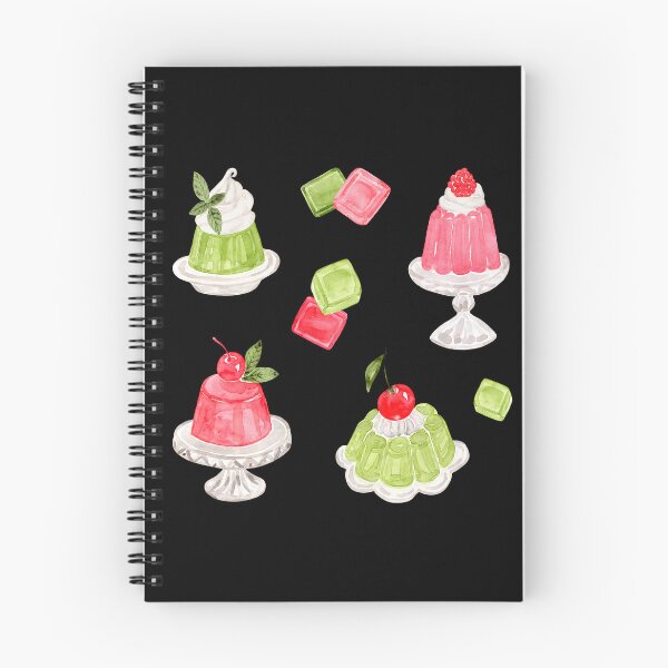 Item preview, Pink and Green Jelly Desserts in Watercolor designed and sold by andrebalest.art.
