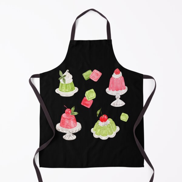 Item preview, Pink and Green Jelly Desserts in Watercolor designed and sold by andrebalest.art.