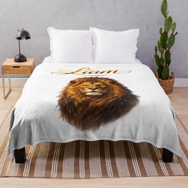Item preview, Liam Leo Zodiac Name Gold Lion Design designed and sold by AlexLineArt.