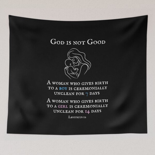 Item preview, God is not Good - Gender Inequality in the Bible designed and sold by EvergreenRevolt.