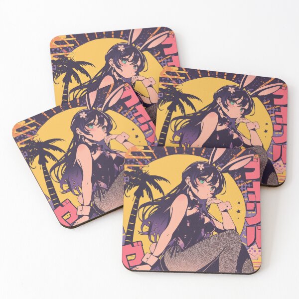Item preview, Bunny Girl Mai Vintage Vaporwave Poster designed and sold by AnimeArsenalPrints.