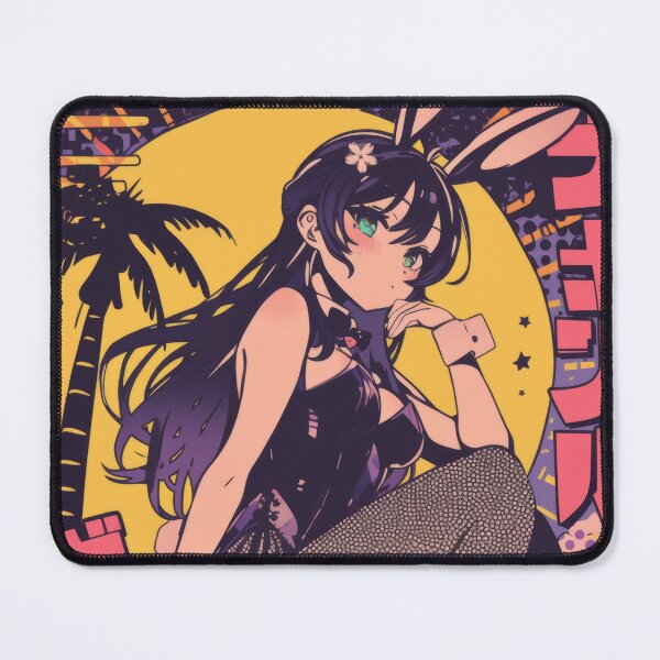 Item preview, Bunny Girl Mai Vintage Vaporwave Poster designed and sold by AnimeArsenalPrints.
