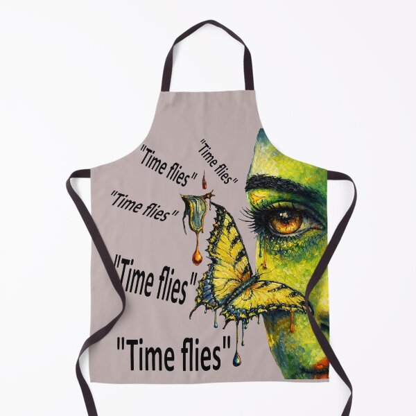 Item preview, Time flies. Woman green face surreal art designed and sold by Natart1004.