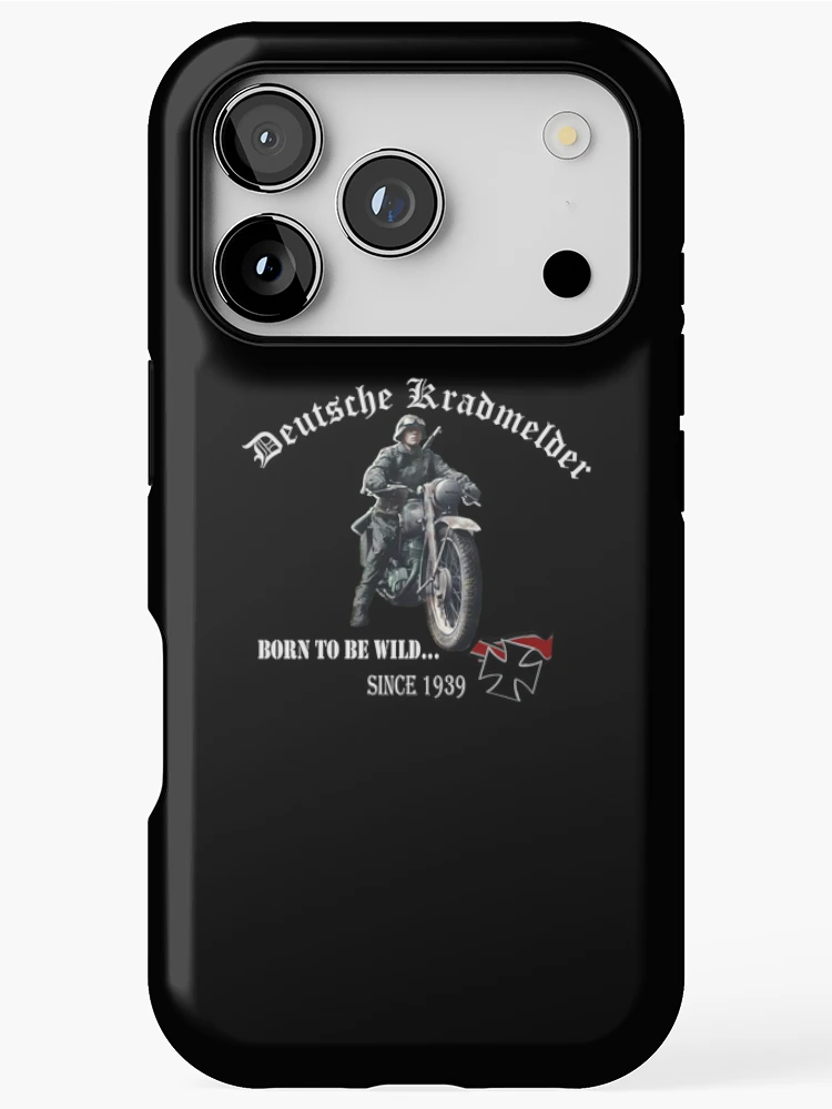 Thumbnail 1 of 4, iPhone Case, DISPATCH RIDER / GERMAN DISPATCH RIDER / KRADMELDER designed and sold by MK-GRAPHICS2020.
