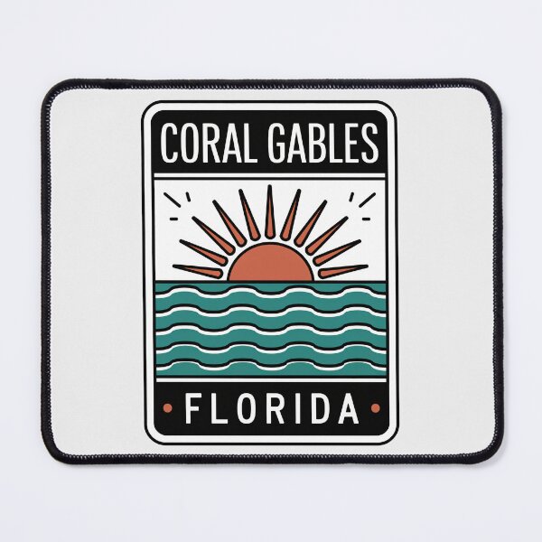 Item preview, Coral Gables Florida - Beach Sign designed and sold by TheOldMittenIllustrated.