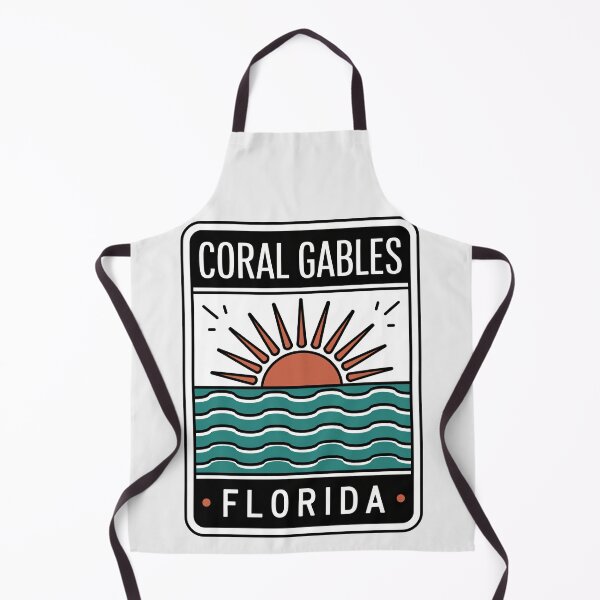 Item preview, Coral Gables Florida - Beach Sign designed and sold by TheOldMittenIllustrated.