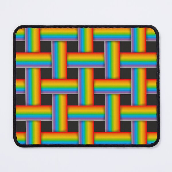 Item preview, Rainbow Basket Weave Pattern on Black designed and sold by TackyTime.