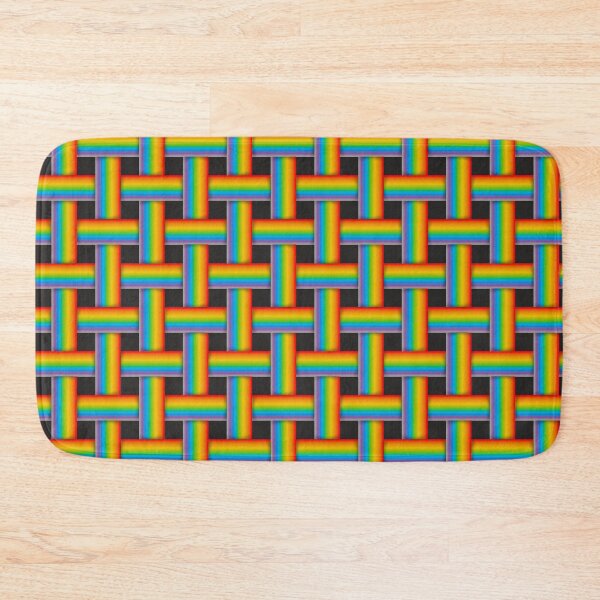 Item preview, Rainbow Basket Weave Pattern on Black designed and sold by TackyTime.