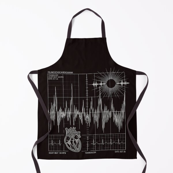Item preview, Feline Echocardiogram Technical Blueprint | Aesthetic Cat Heart Science designed and sold by Pukisdaizi.