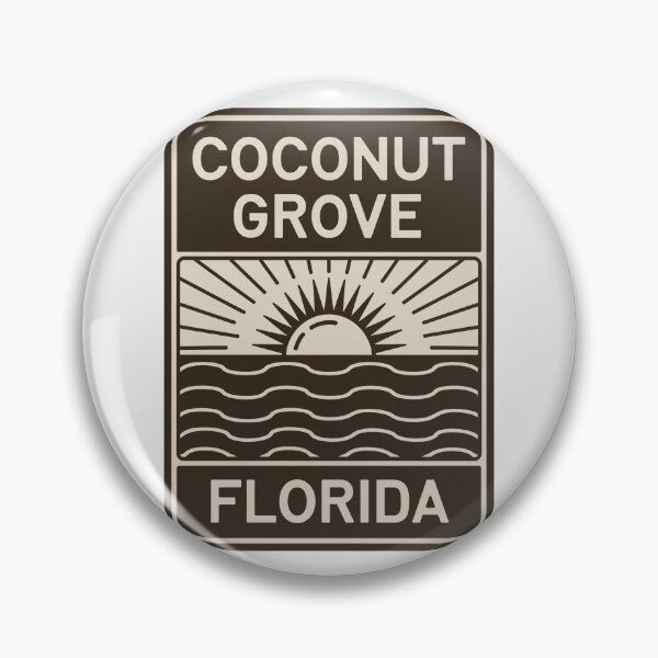 Artikelvorschau, Coconut Grove, Florida – Strandschild entworfen und verkauft von TheOldMittenIllustrated.