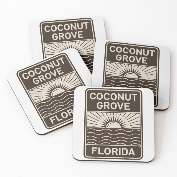Item preview, Coconut Grove Florida - Beach Sign designed and sold by TheOldMittenIllustrated.