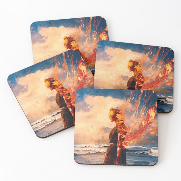 Item preview, Woman on Fire Surreal Painting designed and sold by Vineet Suresh.