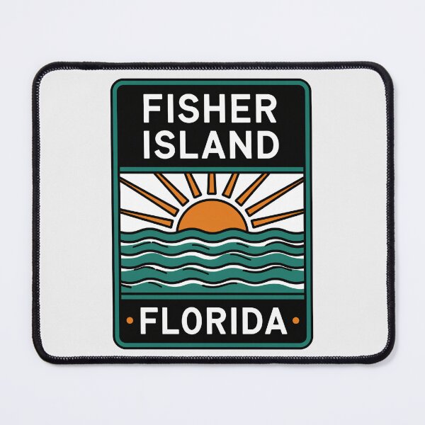 Item preview, Fisher Island Florida - Beach Sign designed and sold by TheOldMittenIllustrated.