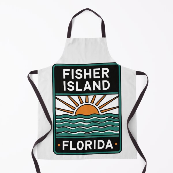 Item preview, Fisher Island Florida - Beach Sign designed and sold by TheOldMittenIllustrated.