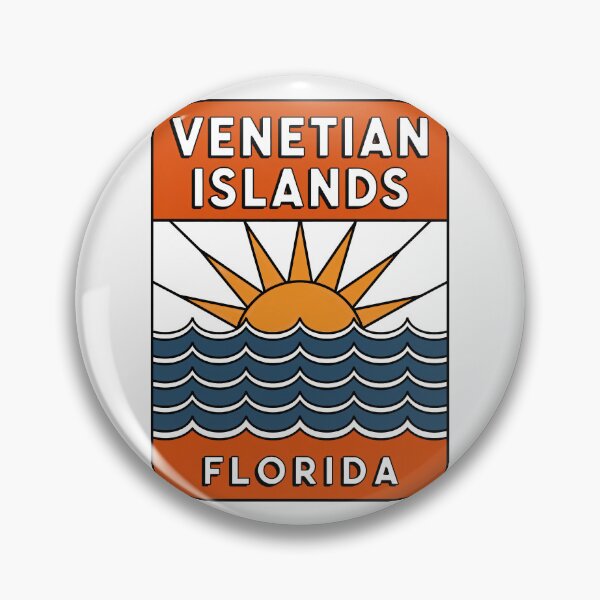 Item preview, Venetian Islands Florida - Beach Sign designed and sold by TheOldMittenIllustrated.