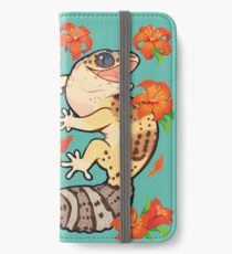 Feuerlilie Gecko iPhone Flip-Case/Hülle/Klebefolie