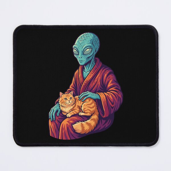 Item preview, Alien with cute cat designed and sold by ReneMM.