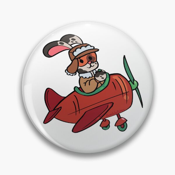 Item preview, Carrot Pilot - Funny Spotted Rabbit designed and sold by BumbleBites.