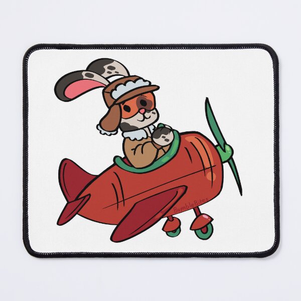 Item preview, Carrot Pilot - Funny Spotted Rabbit designed and sold by BumbleBites.