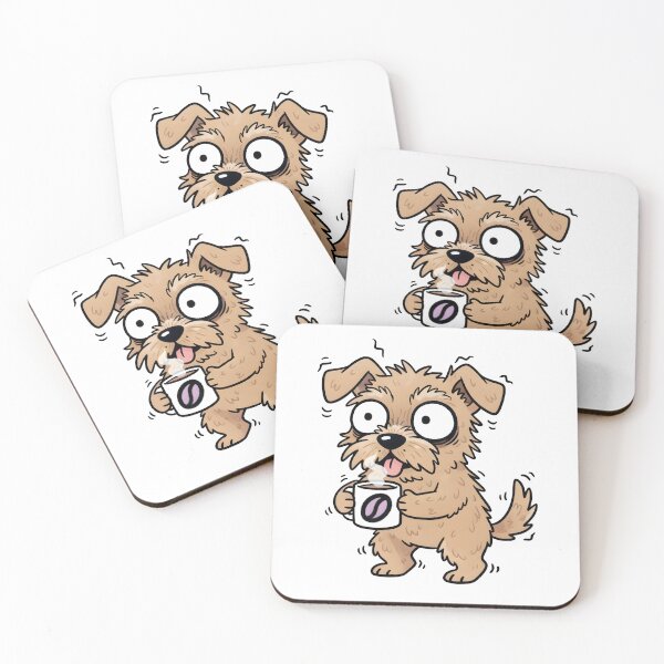 Item preview, Shocked Dog With Tea | Too Much Earl Grey Funny Morning Illustration designed and sold by Senkov.