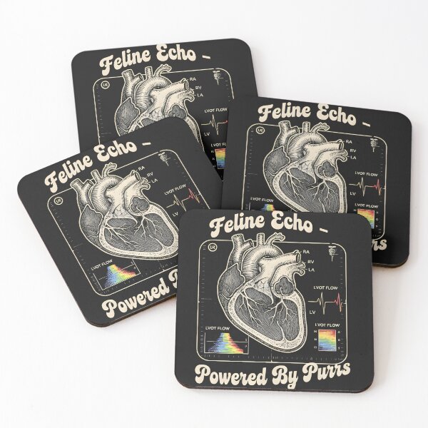 Item preview, The Physics of Purring | Feline Echocardiogram Science Art designed and sold by Pukisdaizi.