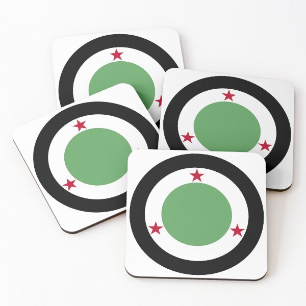 Item preview, Free Syria Flag Roundel Independence 3 Stars Badge designed and sold by hussain-dz.