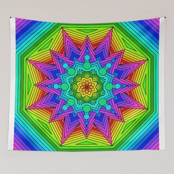 Item preview, Rainbow Mandala designed and sold by RayRayViolet.
