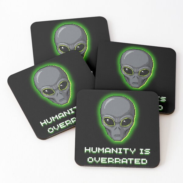 Item preview, Humanity Is Overrated - Sarcastic Alien Pixel Art designed and sold by JonyDG.