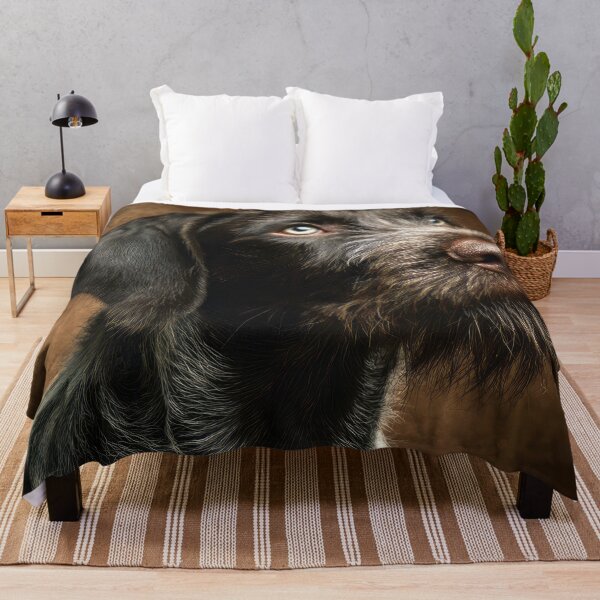 Item preview, German Wire-haired Pointer on Brown designed and sold by Elisabeth Lucas.