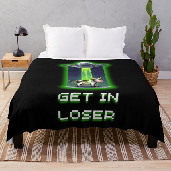 Item preview, Get In Loser - Funny UFO Abduction Pixel Art designed and sold by JonyDG.