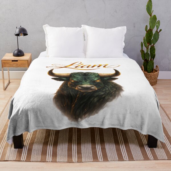Item preview, Liam Taurus Zodiac Name Bull Gold Power Design designed and sold by AlexLineArt.