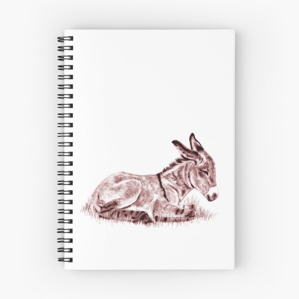Item preview, Drawing of a reclining donkey foal - red-brown coloured version designed and sold by SylvieG18.