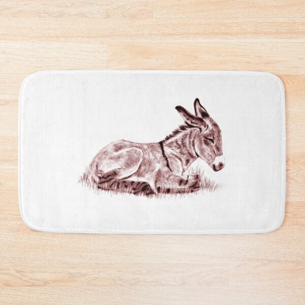 Item preview, Drawing of a reclining donkey foal - red-brown coloured version designed and sold by SylvieG18.