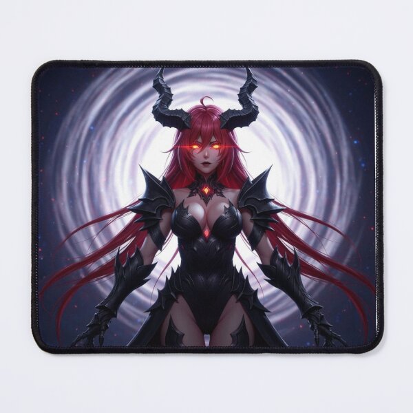 Item preview, Anime Style Demon Woman in Armor Glowing Eyes designed and sold by Prestons Corner.