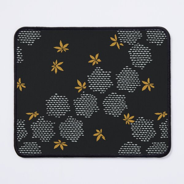 Item preview, Japanese Maple Leaves with Hexagon - seamless vintage pattern designed and sold by Japan Design Prints.