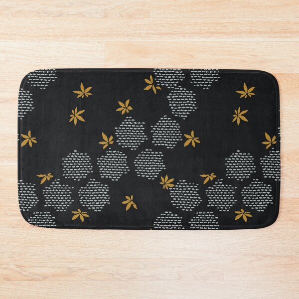 Item preview, Japanese Maple Leaves with Hexagon - seamless vintage pattern designed and sold by Japan Design Prints.